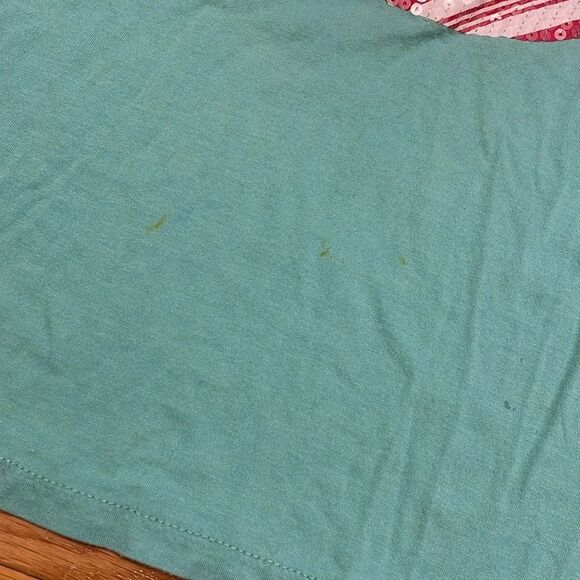 4/$25 Little Miss Matched LS Holiday Peppermint Smiley Face T-Shirt Girl Size 12 - Picture 6 of 11